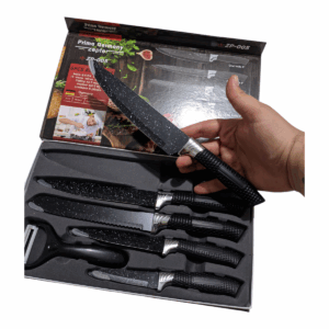 Kit Conjunto Jogo Cozinha 5 Facas (3 x 8" - 5" - 3,5") + 1 Descascador Caixa AKT3-16 Akita