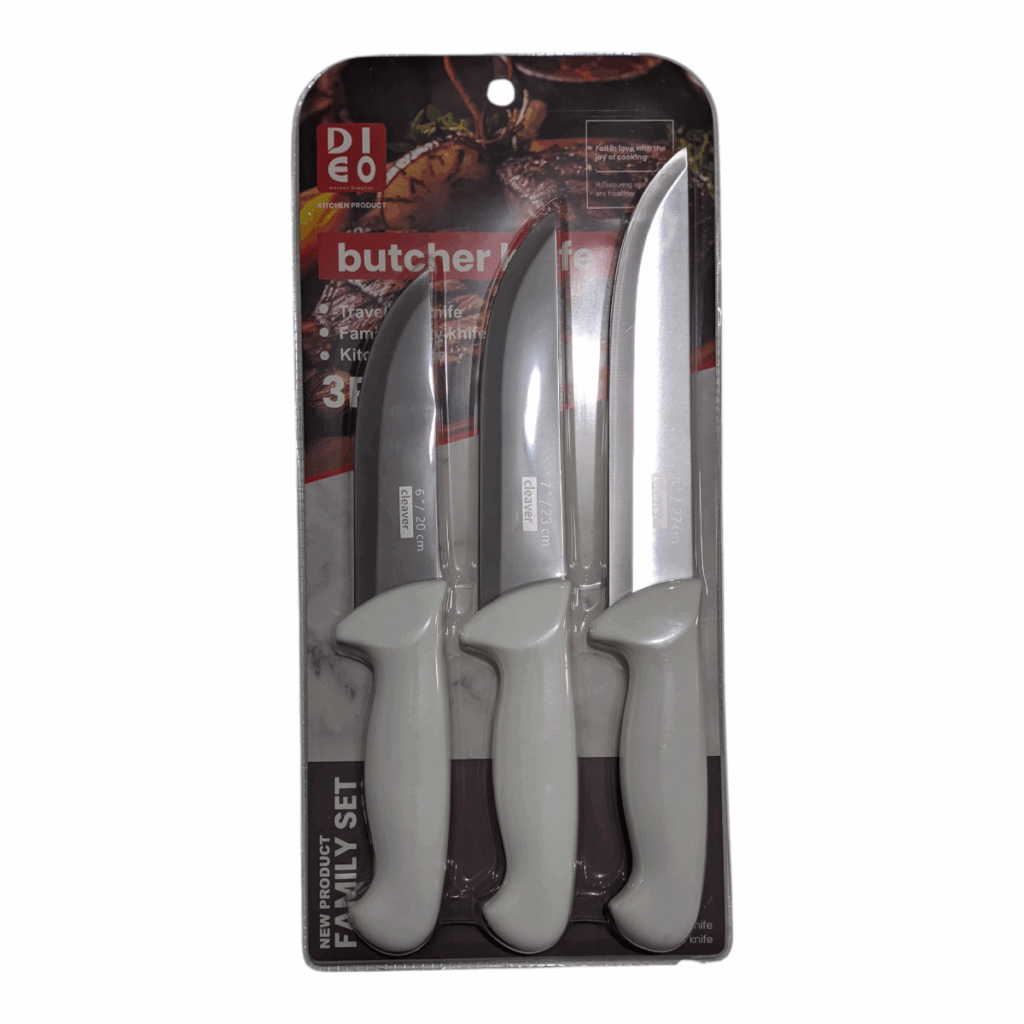 Conjunto Kit Jogo Faca Aço Inox Jogo 3 peças 6", 7" e 8" AKT3-26 Akita
