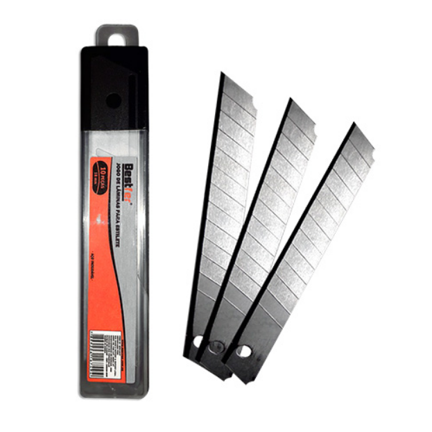 Lâmina Refil para Estilete 18 mm. Caixa com 10 peças BFH1547 Bestfer