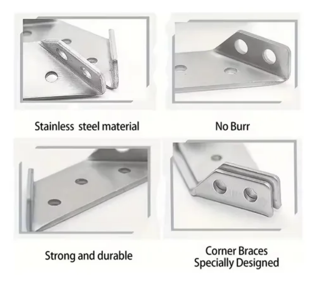 Conector de Canto de Aço Inoxidável Ângulo de 90° para Móveis Universal Kit 15 cant. 105 paraf. F-567 Saint Plus - Imagem 7