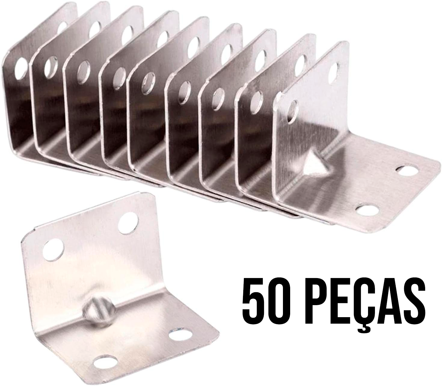 Suportes de Canto para Juntas de Perfil Fixadores de Ângulo Kit 50 pçs. F-522 Saint Plus