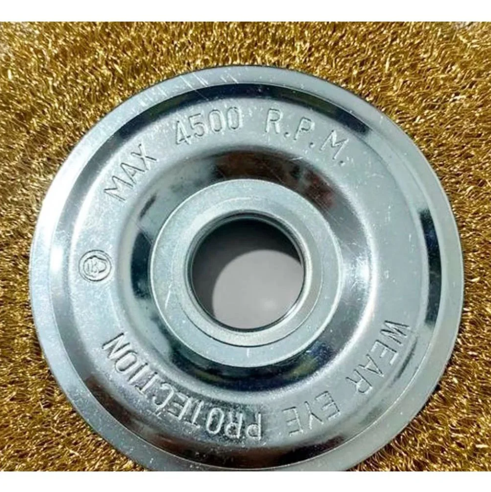 Escova de Aço Circular 6" x 7/8" para Moto Esmeril Esmerilhadeira Banco Bancada F-565 Saint Plus - Imagem 2
