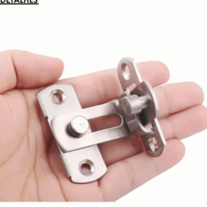 Trava de Segurança 90 graus 24 x 62 x 70 mm. Com Parafuso Canto Porta Janela Tranca F-490 Saint Plus