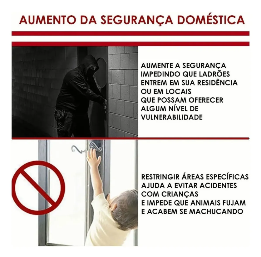 Trava de Segurança 90 graus 24 x 62 x 70 mm. Com Parafuso Canto Porta Janela Tranca F-490 Saint Plus - Imagem 5