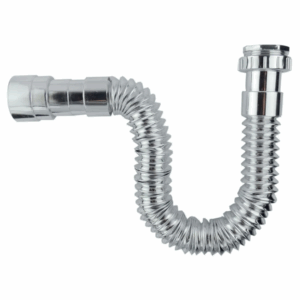 Sifão Metalizado Universal Cromado Flexível 80 cm. 50/48/40/38mm 7/8" 1.1/4" 1.1/2" C-188 Saint Plus