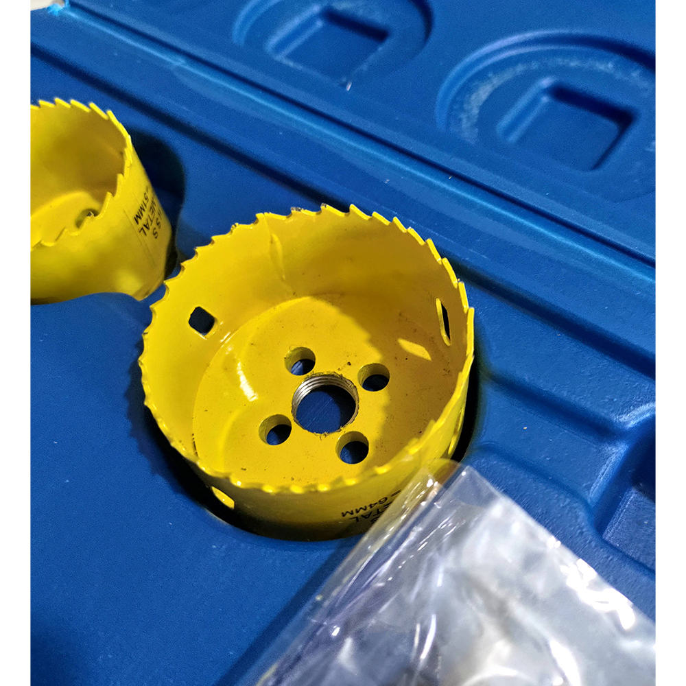 Serra Copo para Metal Ferro Aco 19/22/28/32/38/44/51/64 mm. Jogo 11 pcs. com Maleta ID-5478H Idea - Imagem 3