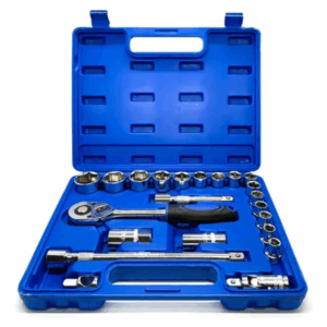 Kit Soquete c/ Catraca Sextavado Jogo 22 peças + Maleta ID-2847K Idea