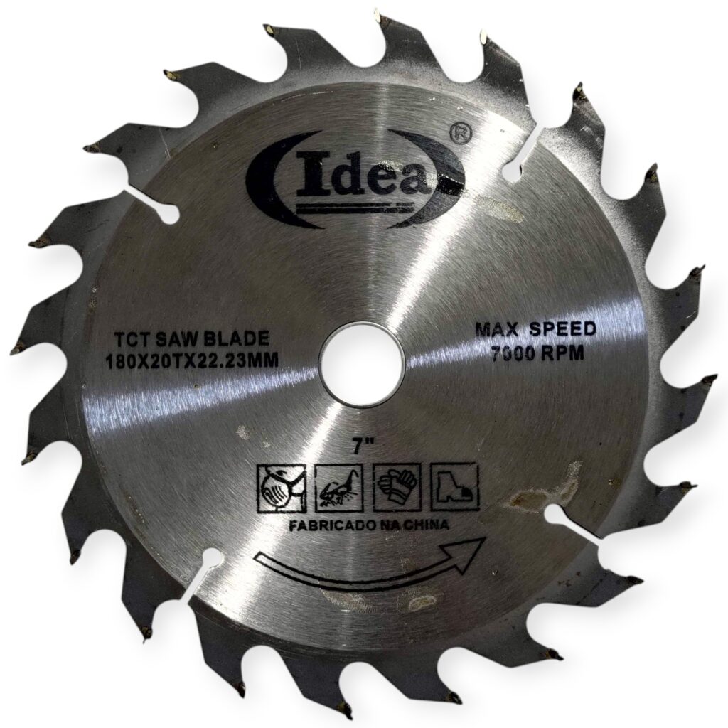 Disco de Serra Circular 7" - 180 mm. x 22,23 mm. Ponta de Widea Madeira 24 ou 20 Dentes
