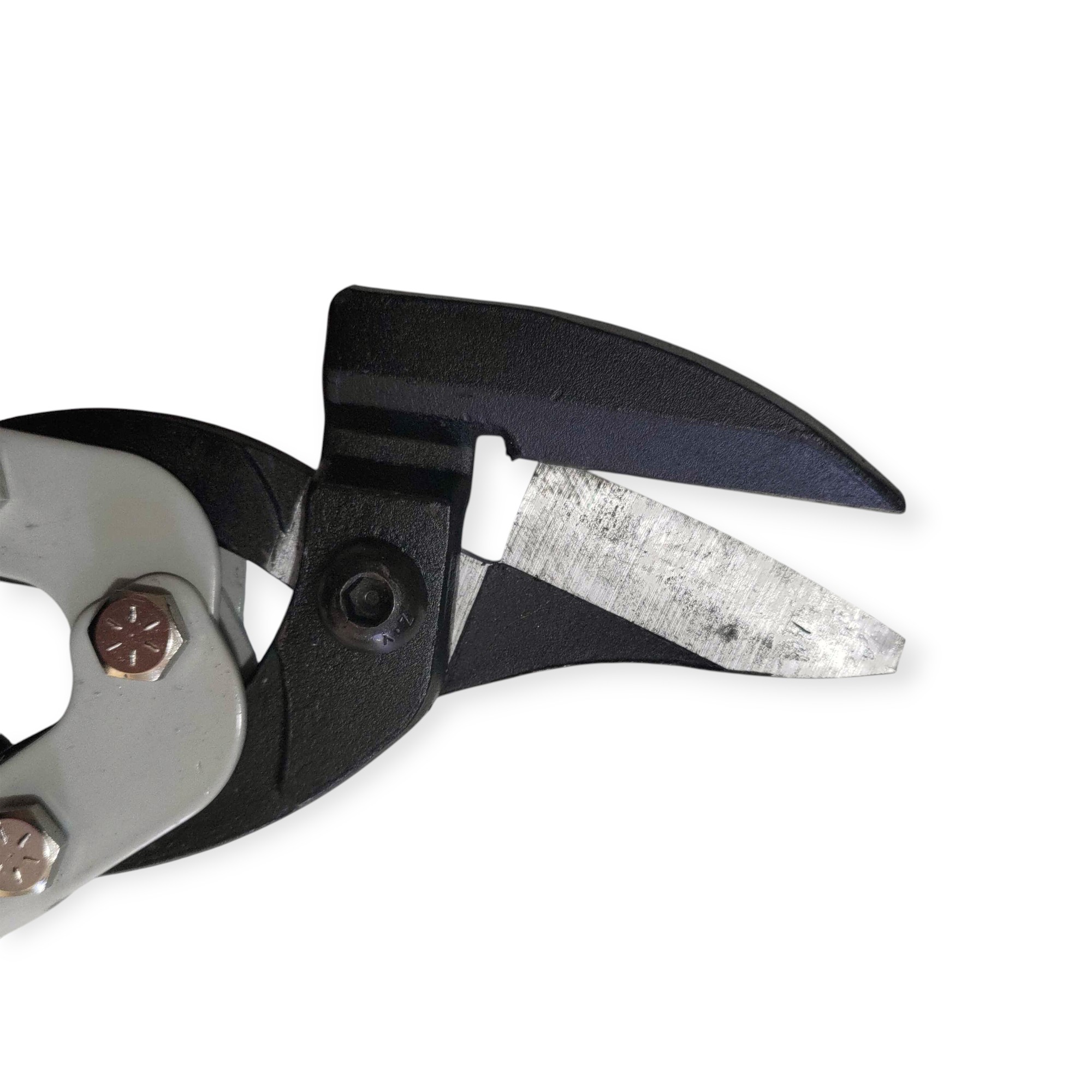 Tesoura Corta Chapa Aço 11" - 27 cm. Angulado Cabo Emborrachado ID-0614T Idea - Imagem 2