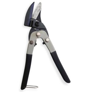 Tesoura Corta Chapa Aço 11" - 27 cm. Angulado Cabo Emborrachado ID-0614T Idea