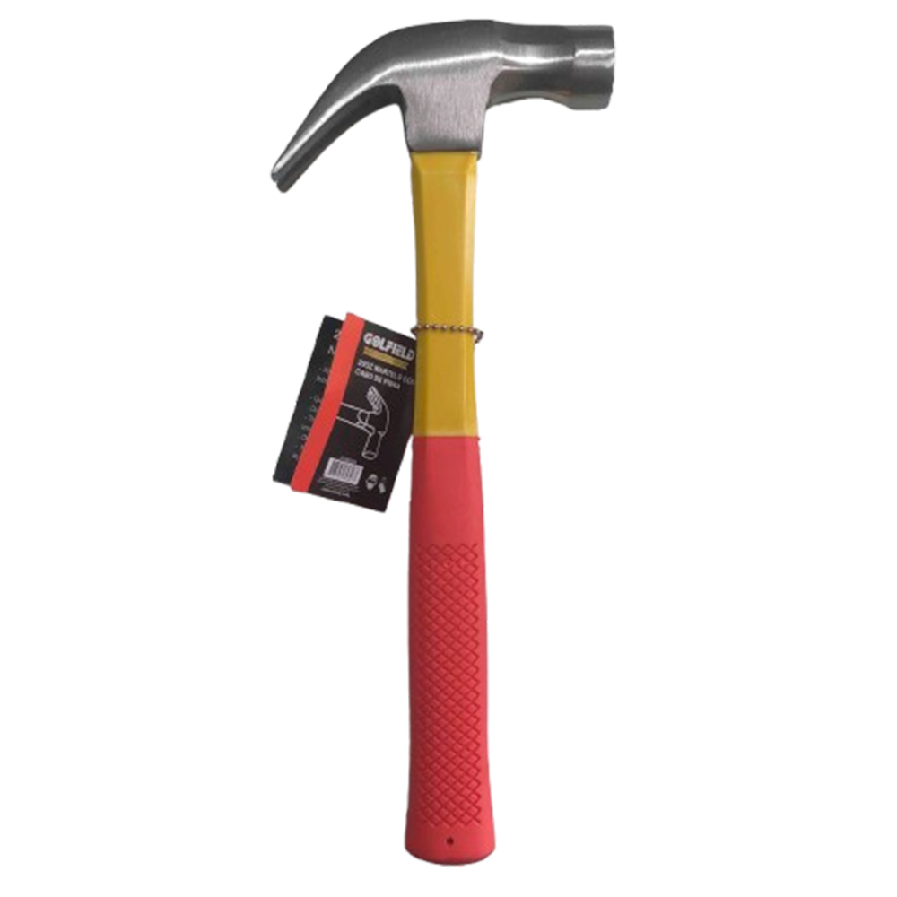 Martelo Cabo Emborrachado Imantado 29 mm. com Imã Para Prego Golfield