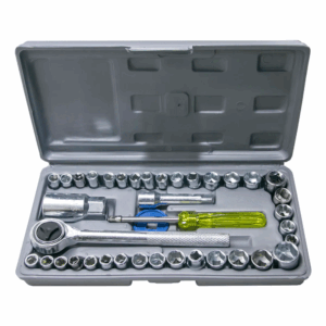 Soquete c/Catraca Sextavado Jogo 40 peças + Maleta ID-9286KT Idea