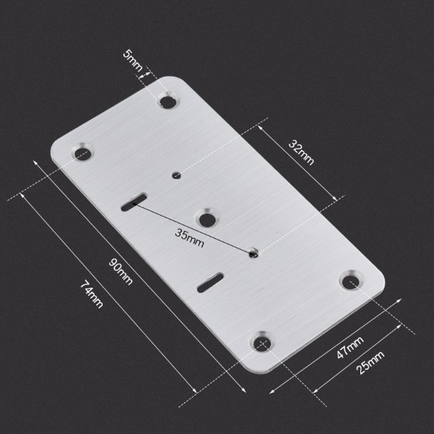 Placa de Reparo para Dobradiça de Armário + Parafusos F-320 Saint Plus - Imagem 2