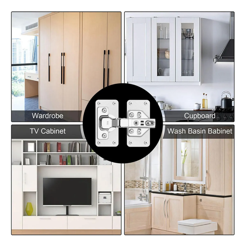 Placa de Reparo para Dobradiça de Armário + Parafusos F-320 Saint Plus - Imagem 3