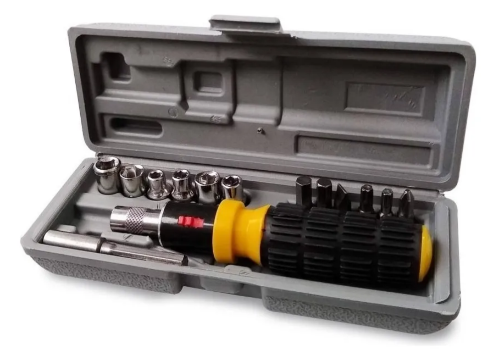 Soquete Mini com Chave Inversível Kit 15 peças F-181 Saint Plus - Imagem 2